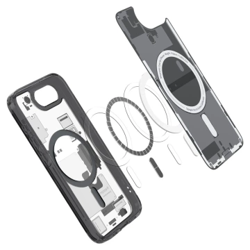 Etui für iPhone 16e Spigen Ultra Hybrid Mag MagSafe Zero One Schwarz