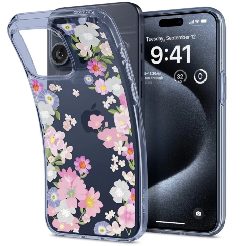 Etui Spigen Liquid Crystal für Apple iPhone 15 Pro Blossom
