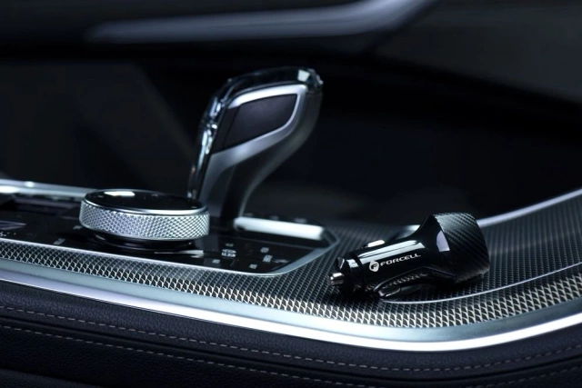 Ładowarka samochodowa FORCELL F-ENERGY Carbon CC50-2C 2 x Typ C PD 3A 40W