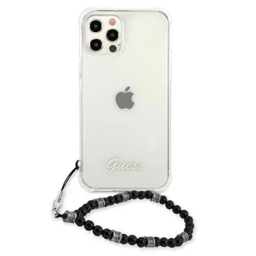 Guess GUHCP12MKPSBK iPhone 12/12 Pro 6,1" Transparente Hardcase Black Pearl