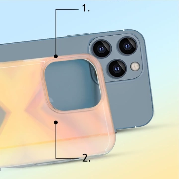 Kingxbar Streamer Series Luxury Elegant Case für iPhone 13 Pro Blau (Dreieck)