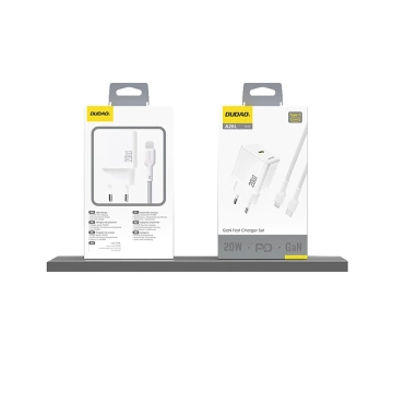 Ładowarka sieciowa Dudao PD20W GaN USB-C | Szybkie ładowanie Power Delivery - Biała