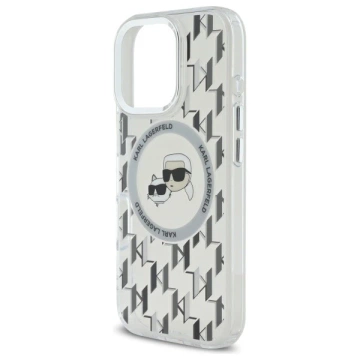 Karl Lagerfeld Hülle für iPhone 16 Pro Max 6,9" Transparent MagSafe IML Monogramm Karl