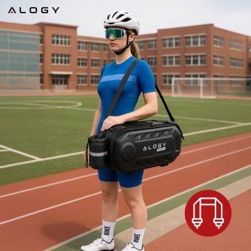 Fahrradtasche Fahrradtasche 2,5 l Fahrradhalter Lenkerrahmentasche Beutelhülle 23,6 x 10,5 x 10 cm (S) Alogy Sport schwarz