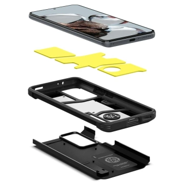 Es passt mit dem Spigen Tough Armor-Telefon auf das Xiaomi 12T / 12T Pro Black