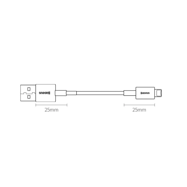 Baseus Superior kabel USB - Lightning 2,4A 1 m Biały (CALYS-A02)