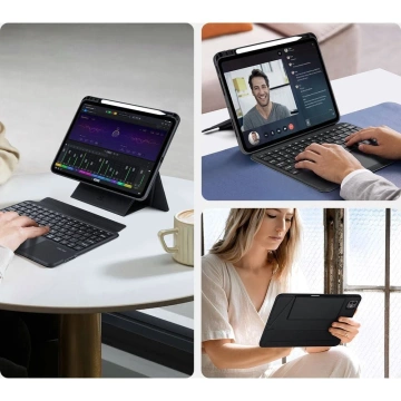 Schutzhülle mit Bluetooth-Tastatur für iPad Pro 11 (2024) DUX DUCIS DK Schwarz