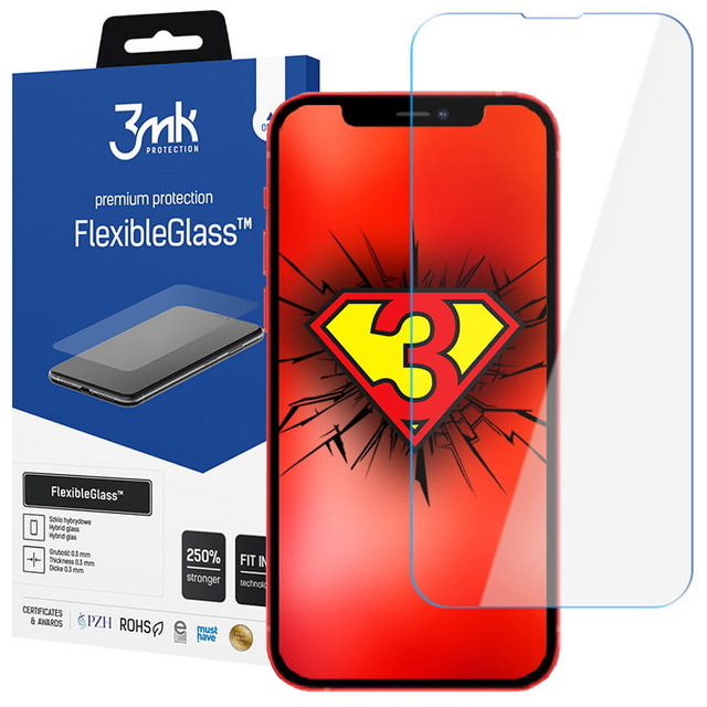 3mk Flexible Glass 7H schützendes Hybridglas für Apple iPhone 13/13 Pro / 14