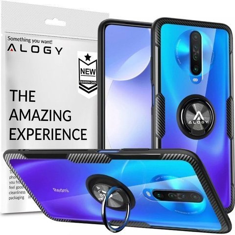 Etui Alogy Ring Holder Clear Armor für Xiaomi Redmi K30/ Poco X2 schwarz