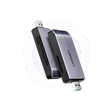 UGREEN SD / micro SD / CF / MS Kartenleser für USB 3.0 grau (50541)