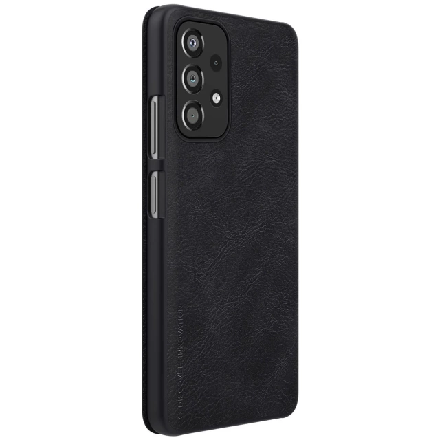 Nillkin Qin Case etui do Samsung Galaxy A33 5G osłona na aparat kabura pokrowiec obudowa z klapką czarny