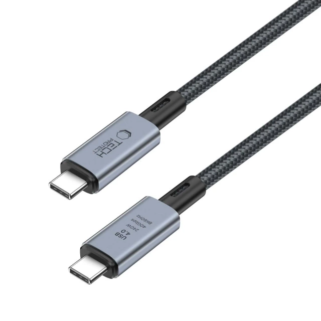 Kabel UltraBoost Max USB 4.0 8k 40Gbps Type-C Cable PD240W 200cm Szary