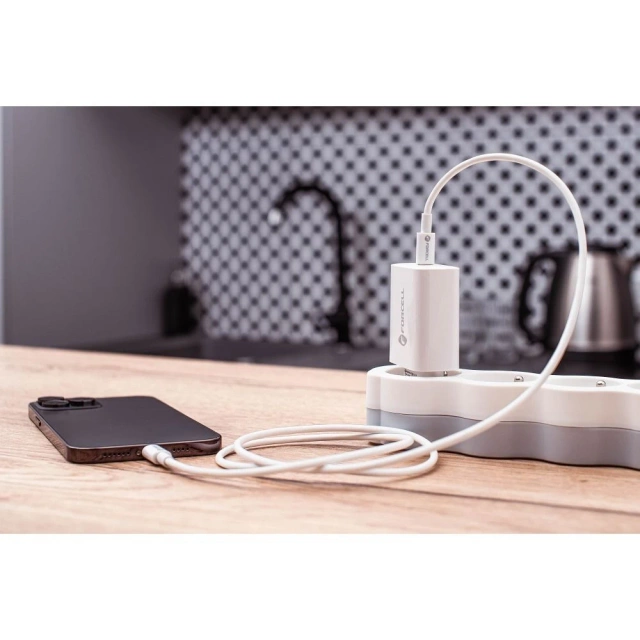 Ładowarka Forcell 20W USB-C PD QC 4.0 + Kabel Lightning do iPhone 12 13 14