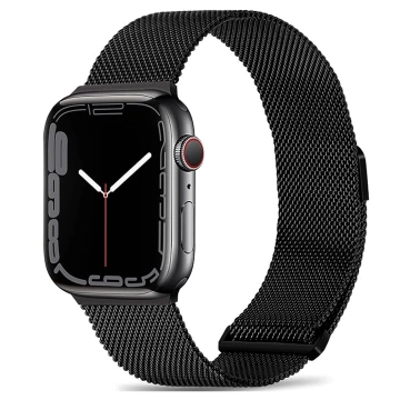 Alogy Stahlarmband für Apple Watch 42/44/45/49 mm Edelstahl Schwarz