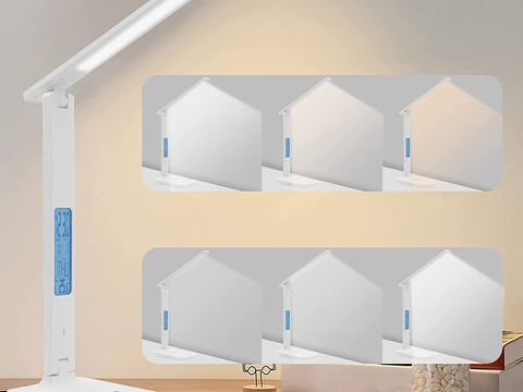 Lampa biurkowa Alogy LED ładowarka indukcyjna Qi 10W z wyświetlaczem Biała