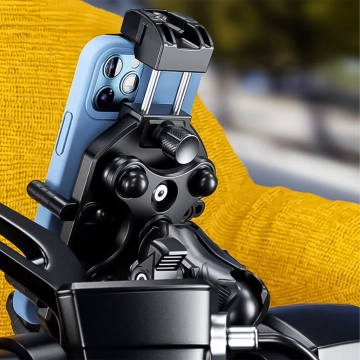 KEWIG M26-C1 Handyhalterung für Motorradlenker mit Anti-Schock-System für Motorrad, Quad, Roller, Schwarz