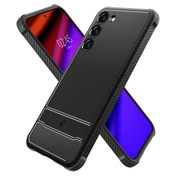Etui für Spigen Rugged Armor für das Samsung Galaxy S23 Plus Mattschwarz