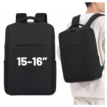 Alogy UrbanPack Pro™ Business-Rucksack für 15-16"-Laptops – Wasserdicht, stoßfest, mit Flaschenfach und Gepäckgurt – Schwarz