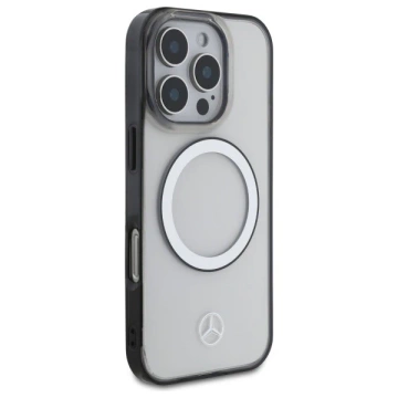 Etui Mercedes do iPhone 16 Pro Max 6.9" MagSafe Transparent Hardcase Printed logo 