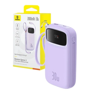 Powerbank Baseus QPow 2 20000 mAh 30 W 2xUSB-C Lila