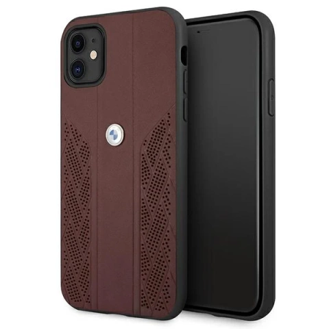 Etui BMW BMHCN61RSPPR für Apple iPhone 11/ Xr Hardcase Leather Curve Perforate