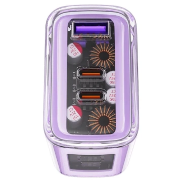 Acefast A45 GaN 65W 3-Port Ladegerät (1xUSB, 2xUSB-C) grün