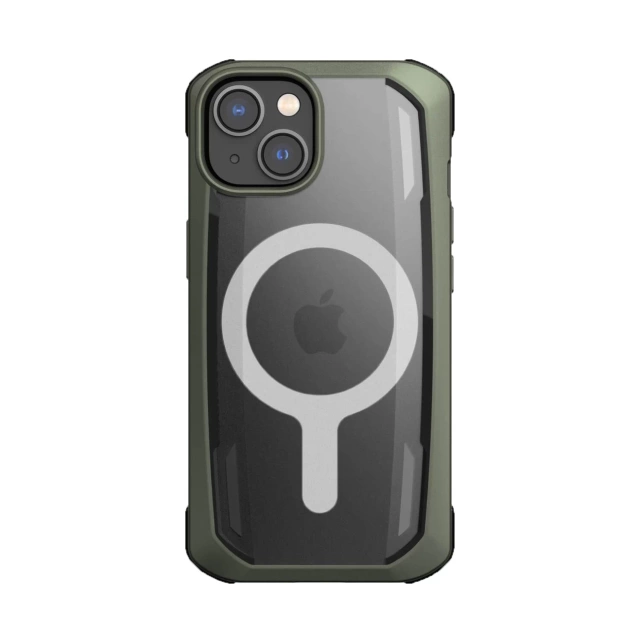 Raptic Secure Case iPhone 14 mit gepanzerter MagSafe-Hülle grün