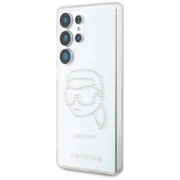 Samsung Galaxy S25 Ultra Hülle Klar Karl Lagerfeld Strass Karl Head Logo
