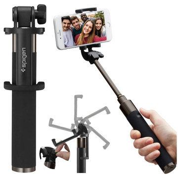 Kijek Selfie Stick Bluetooth Uchwyt do telefonu zdjęć Monopod Spigen Wireless S530W Black
