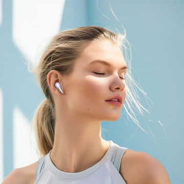 Hoco EW202 TWS Kopfhörer Weiß Bluetooth 5.4 Gehäuse 6h Arbeitszeit
