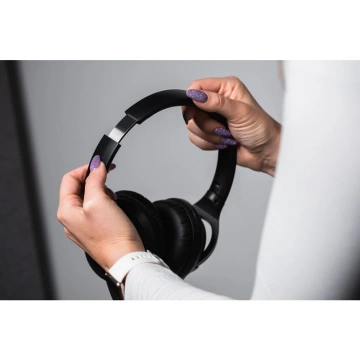 Forcell F-Audio Vibe ANC TUYA APP Kabellose On-Ear-Kopfhörer Schwarz