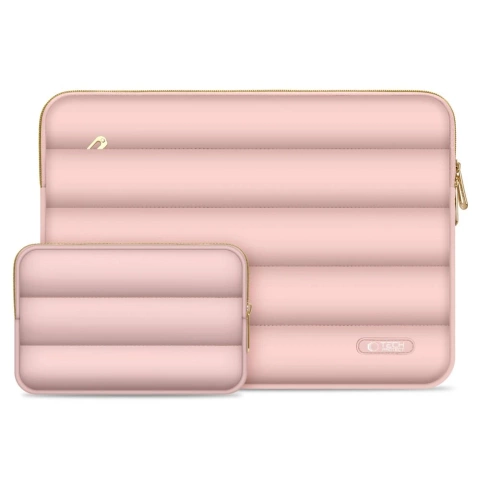Etui Tech-Protect Puffy 13-14" Dusty Rose + Mini Pokrowiec