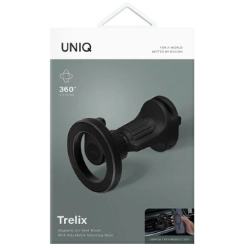 Uchwyt Samochodowy UNIQ Trelix Car Magnetyczny na Kratkę Czarny