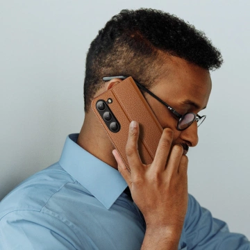 Etui ochronne Dux Ducis Skin X2 do Samsung Galaxy S23+ pokrowiec z klapką portfel podstawka brązowe