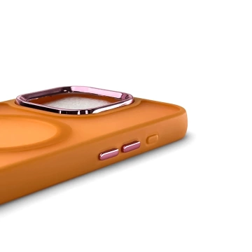 Etui Wozinsky MagSafe do Samsung Galaxy S25 Magnetic Case Pomarańczowe
