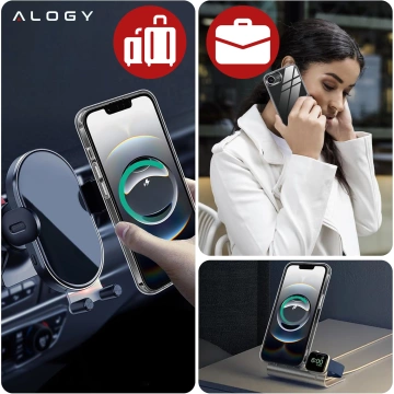 Hülle für Apple iPhone 16 Pro Max Alogy Anti-Shock Hybrid Case für MagSafe Transparent