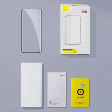 Baseus 0,25 mm gehärtetes Glas für Huawei Mate 40 Pro Vollbildabdeckung mit Rahmenmontagesatz (SGQJ010101)