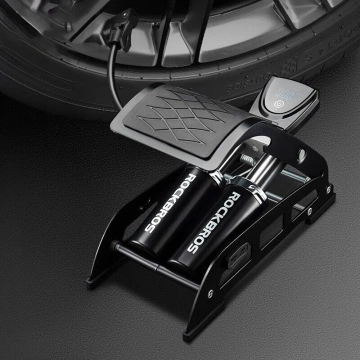 Rockbros 42430001001 Fußpumpe mit Display – Schwarz
