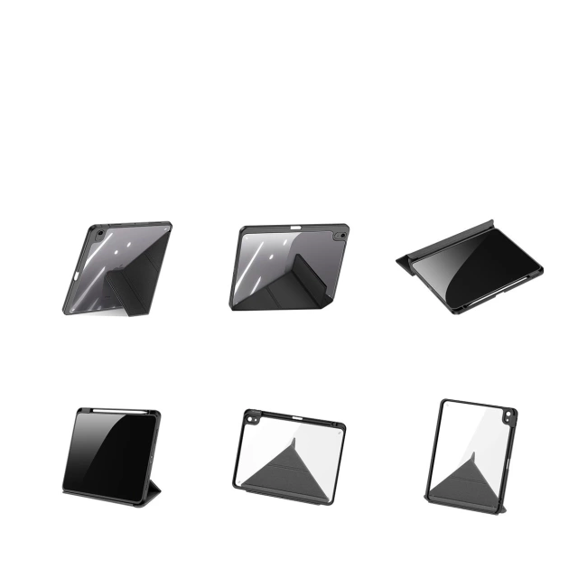 Dux Ducis Magi etui do iPad Air 10.9" 11" 4/5/6 pokrowiec smart cover z podstawką i schowkiem na Apple Pencil czarny