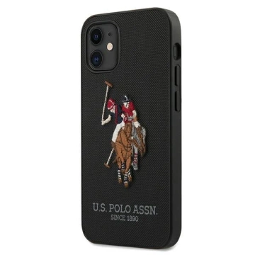 iPhone 12 mini 5,4"-Handyhülle aus der US Polo-Stickerei-Kollektion Schwarz Schwarz