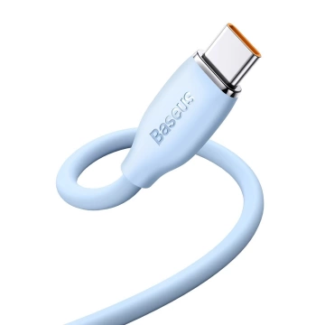 Baseus kabel, przewód USB – USB Typ C 100W długość 2 m Jelly Liquid Silica Gel – niebieski