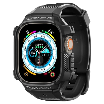 Spigen Rigged Armor "PRO" Strap mit Schutzhülle für Apple Watch Ultra 49mm Schwarz