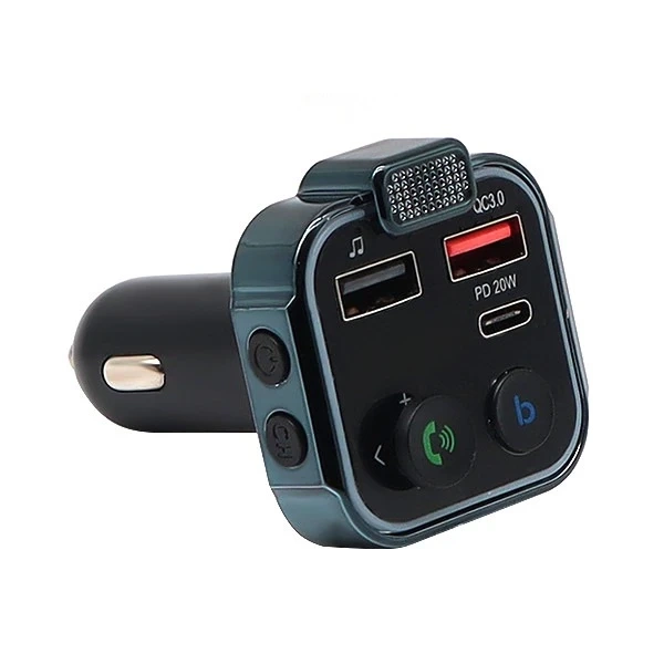 Ecobox FM-Transmitter Bluetooth 2xUSB Typ-C 2,4A 20W Schwarz