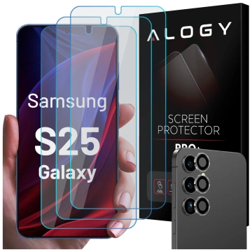 Alogy Glass Pack 3x Gehärtetes Glas für den Bildschirm 9h Glas für das Objektiv für Apple iPhone 14 Pro