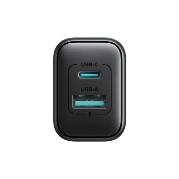 Joyroom Netzwerkladegerät USB-C / USB-A 25W SFC / PPS / PD - Schwarz