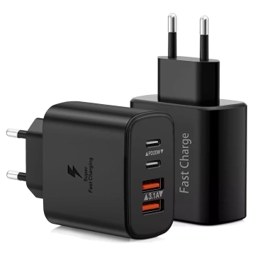 HUB-Splitter Alogy-Adapter für Computer-Laptop mit USB-C auf 3x USB-A 2.0 1x USB-A 3.0 Grau