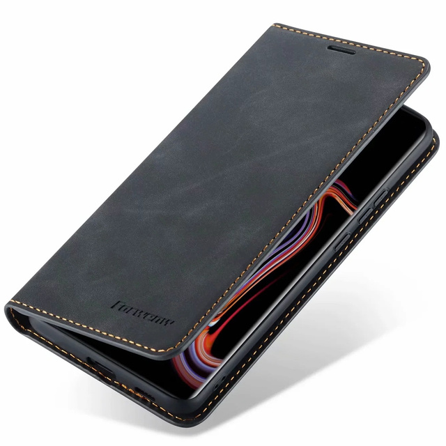 Etui zamykane z klapką portfel Alogy skórzane do Samsung Galaxy S22 Plus Czarne