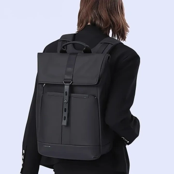 Bange Wasserdichter Rucksack für Laptops bis 15,6 Zoll, 43 x 30 x 18 cm, ideal für Stadt, Reisen, Arbeit und Flugreisen, für Damen und Herren, Schwarz