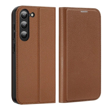 Etui ochronne Dux Ducis Skin X2 do Samsung Galaxy S23+ pokrowiec z klapką portfel podstawka brązowe