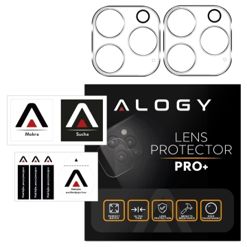 2x Kameralinsenglas für Apple iPhone 16 Pro / 16 Pro Max Alogy Lens Protector Pro Transparent